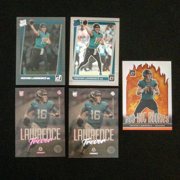 2021 Panini Luminance Trevor Lawrence ROOKIE AUTO /75 #147  2021 TREVOR LAWRENCE ROOKIE CARD LOT OF 5 DONRUSS PANINI LUMINANCE INSERTS RATED